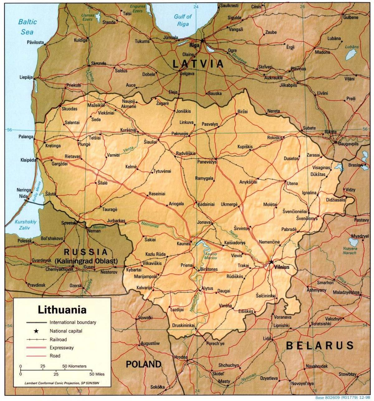 Kaart van Litaue 1900