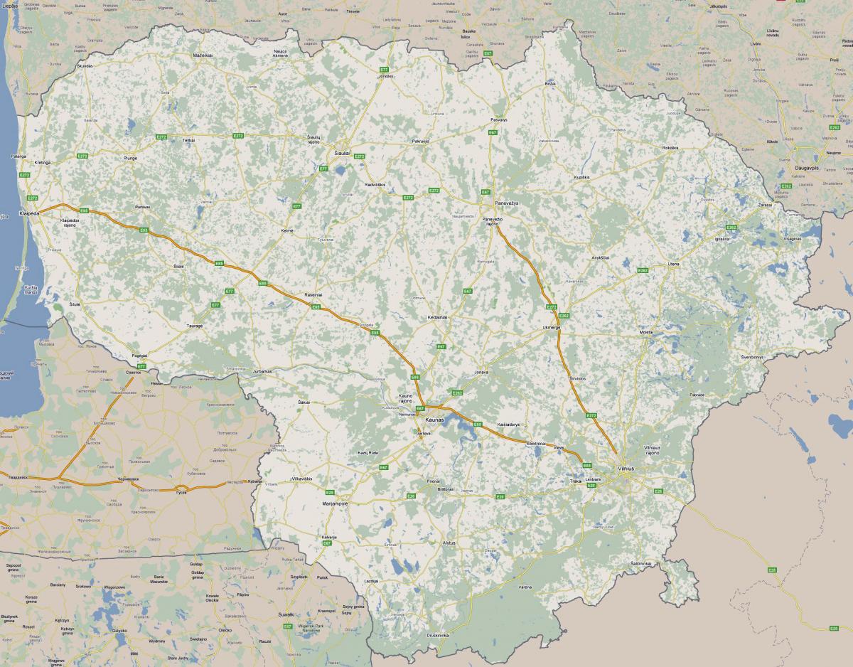 Kaart van Litaue toeriste 