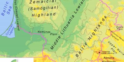 Kaart van Litaue fisiese